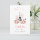 オーララパリジャンフレンチフラワーブライダルシャワー サンキューカード (スタンド正面)