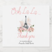 オーララパリジャンフレンチフラワーブライダルシャワー スパークリングワインラベル (シングルラベル)