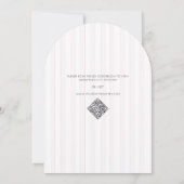 オーララピンクレ名門私立校風のスランジェリーブライダルシャワー 招待状 (裏面)