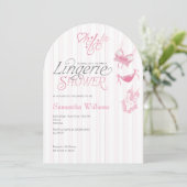 オーララピンクレ名門私立校風のスランジェリーブライダルシャワー 招待状 (スタンド正面)