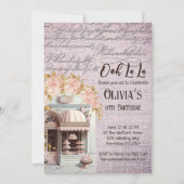 オーララフランスのフローラパリカフェパーティー 招待状 (正面)