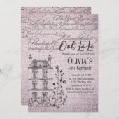 オーララフランスのフローラパリパーティー 招待状 (正面/裏面)