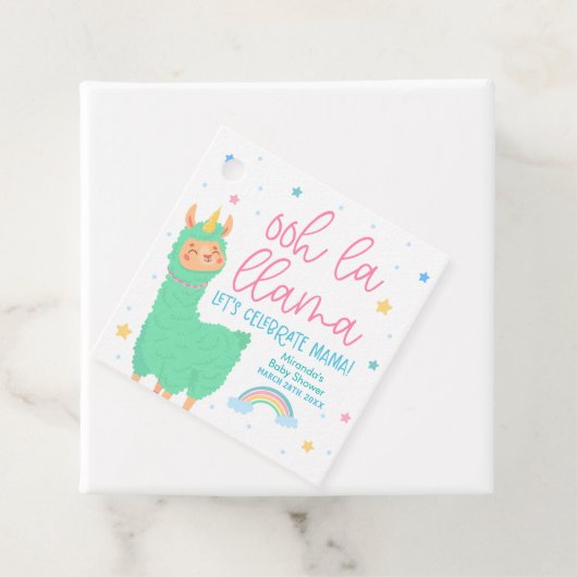 オーララマレインボーアンドスターベビーシャワー フェイバータグ (インサイチュ)