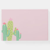 オーララマ赤ちゃんシャワーかわいいピンクの多肉植物 ゲストブック (裏面)