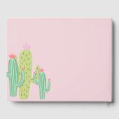 オーララマ赤ちゃんシャワーかわいいピンクの多肉植物 ゲストブック (裏面)