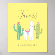 オーララマ赤ちゃんシャワーかわいい好意サイン黄色