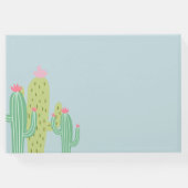 オーララマ赤ちゃんシャワー青い多肉性可愛い ゲストブック (裏面)