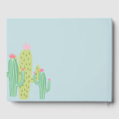 オーララマ赤ちゃんシャワー青い多肉性可愛い ゲストブック (裏面)