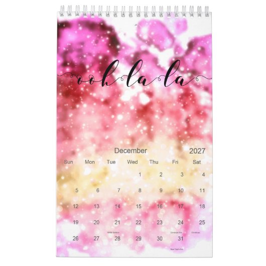 オーラララ カレンダー (12月 2027)