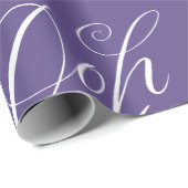 オーララレタリング芸術的書道パープル ラッピングペーパー (ロールコーナー)