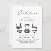 オーラランジェリーフランスのシャワー招待状 招待状 (正面)