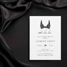 オーラランジェリーブライダルシャワートレンディーレースブラ 招待状