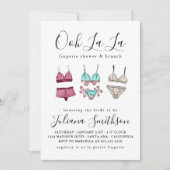 オーラランジェリーブライダルシャワー 招待状 (正面)