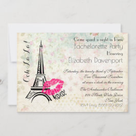 オーララ パリの夜 bachelorette party 招待状