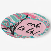 オーララ/モノグラムシックフランスのエッフェルタワー ペーパープレート (アングル)