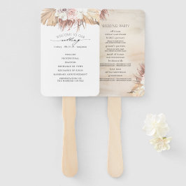 オーランズアンドドライパームズトロピカル結婚式 プログラム ハンドファン