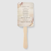 オーランズアンドドライパームズトロピカル結婚式 プログラム ハンドファン (裏面)