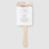 オーランズアンドドライパームズトロピカル結婚式 プログラム ハンドファン (正面)