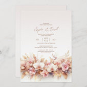 オーランズウォーターカラー結婚式招待状 招待状 (正面/裏面)