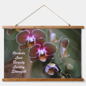 オーランズエキゾチックなマルーンフローラフォトフローラ 吊り下げ型タペストリー (正面)