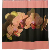 オーランズコーラルピンクフォトフローラ シャワーカーテン (正面)