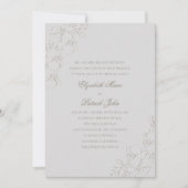 オーランズシルキーフォーマルアイボリー伝統的2結婚s 招待状 (正面)