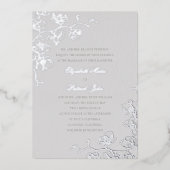 オーランズブリスフォーマル結婚伝統的アイボリー 箔招待状 (正面)