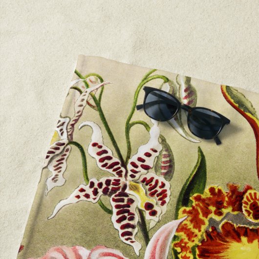 オーランズ,オーキデエデヌスブルメンエルンストハエッケル ビーチタオル (インサイチュ)