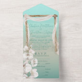 オーランズ&ボホアーチオンビーチ結婚式 オールインワン招待状 (内側)