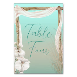 オーランズ&ボホアーチオンビーチ結婚式 テーブルナンバー