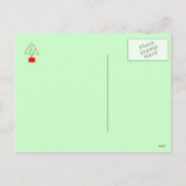 オーランドからのメリークリスマス – ピンクのフラミンゴ シーズンポストカード (裏面)