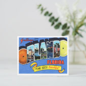 オーランドからの挨拶，フロリダヴィンテージ旅行 ポストカード (スタンド正面)