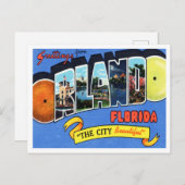 オーランドからの挨拶，フロリダヴィンテージ旅行 ポストカード (正面/裏面)