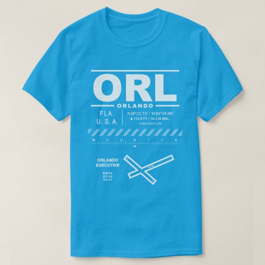 オーランドエグゼクティブエアポートORL Tシャツ (デザイン正面)