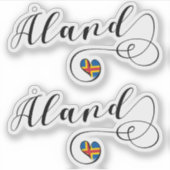 オーランドハート州旗、フィンランド、アラン諸島 シール (正面)