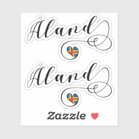 オーランドハート州旗、フィンランド、アラン諸島 シール (シート)