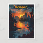 オーランドフロリクラシックダアートレトロヴィンテージトラベル ポストカード (正面)
