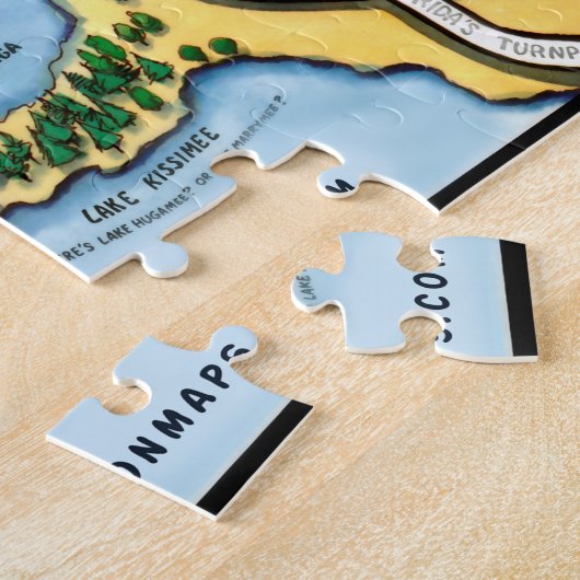 オーランドフロリダのおもしろいの地図 ジグソーパズル (側面)