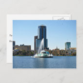 オーランドフロリダの湖の美しい噴水 ポストカード (正面/裏面)