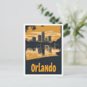 オーランドフロリダアートヴィンテージトラベルイラストレーション ポストカード (スタンド正面)