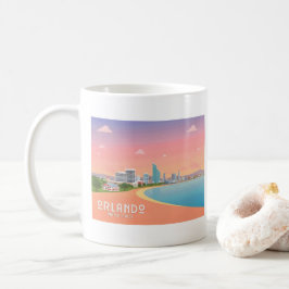 オーランドフロリダコーストラインシティスケープPastel旅行 コーヒーマグカップ