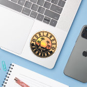 オーランドフロリダトロピカルレトロサンセットディ土産 シール (ノートパソコンとiPhone)