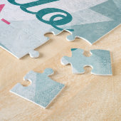 オーランドフロリダピンクフラミンゴ – ヴィンテージレトロTrav ジグソーパズル (側面)