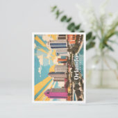 オーランドフロリダポップ・アートのUSAアートトラベルイラストレーション ポストカード (スタンド正面)