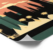 オーランドフロリダミニマルヴィンテージアートポスター ポスター (角)