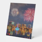 オーランドフロリダレイクエオラ花火&噴水 台座サイン (正面)