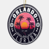 オーランドフロリダレトロサンセットトロピカル土産80s セラミックオーナメント (左)