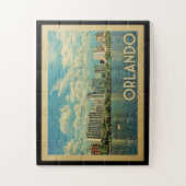 オーランドフロリダヴィンテージ旅行 ジグソーパズル (縦)