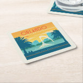 オーランドフロリダ スクエアペーパーコースター (アングル)