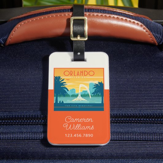 オーランドフロリダ ラゲッジタグ (正面インサイチュ2)